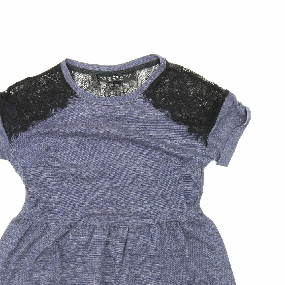 Topshop Womens Blue   Fit & Flare  Size 8