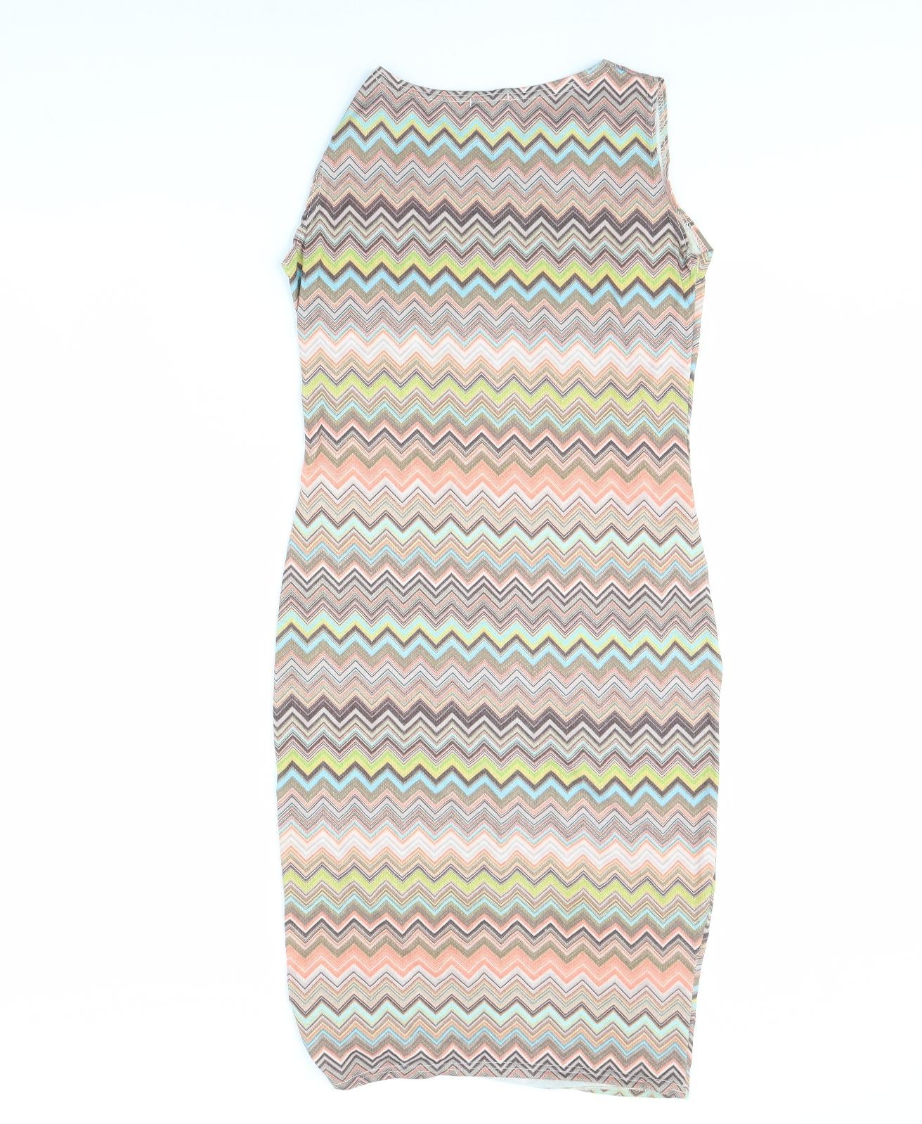Graffic Womens Multicoloured Striped  Bodycon  Size M