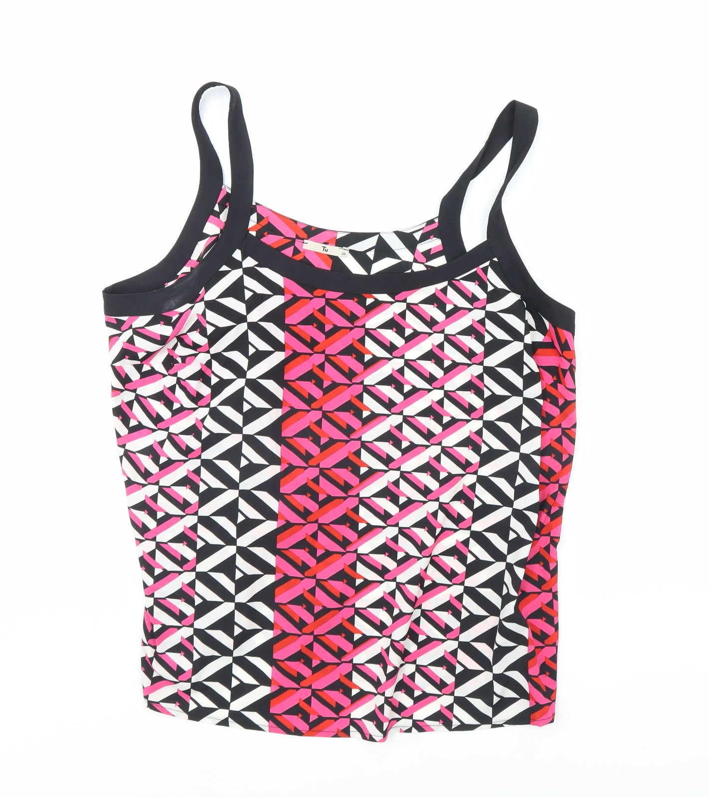 TU Womens Multicoloured Geometric  Basic Tank Size 20