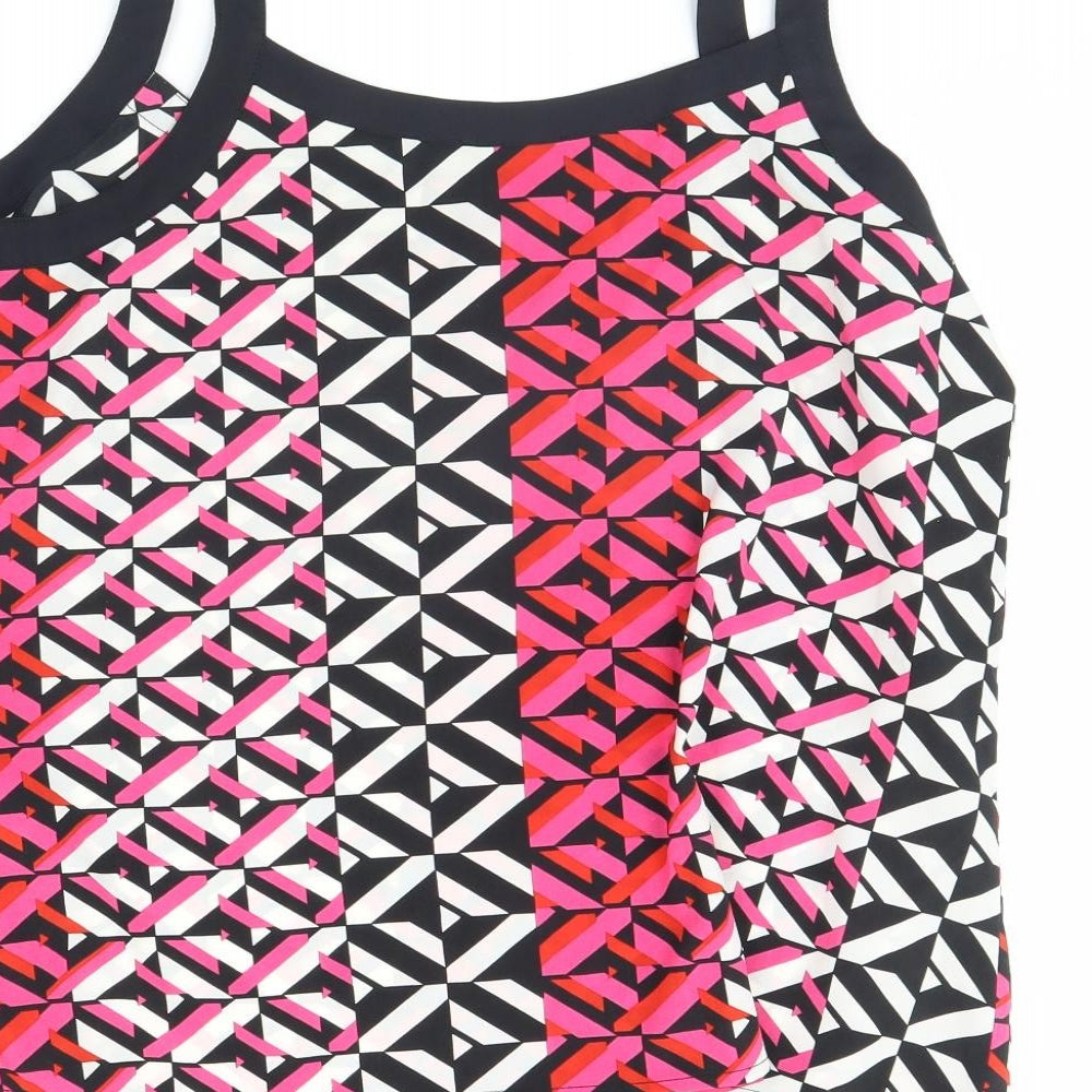 TU Womens Multicoloured Geometric  Basic Tank Size 20