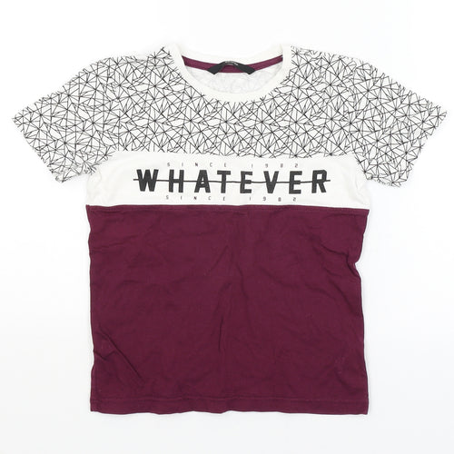 George Boys Red   Basic T-Shirt Size 6-7 Years