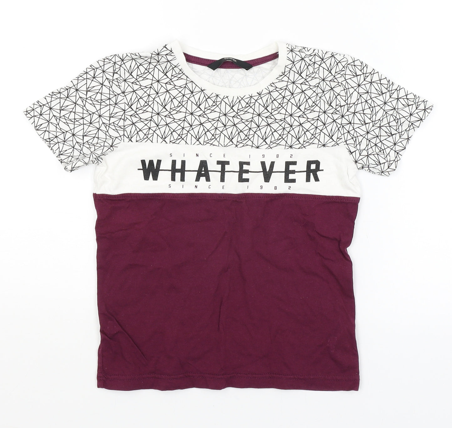 George Boys Red   Basic T-Shirt Size 6-7 Years