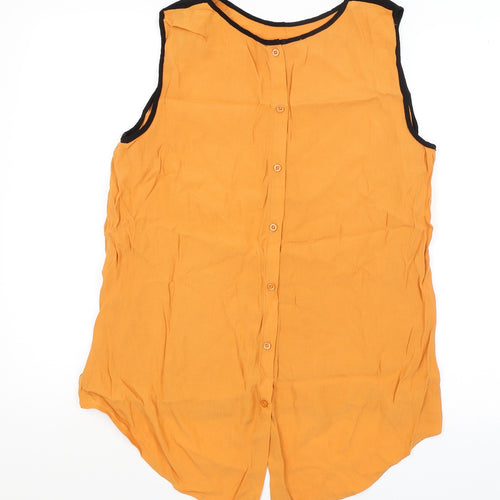 Preworn Womens Orange   Basic Button-Up Size M