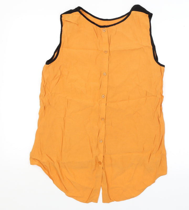 Preworn Womens Orange   Basic Button-Up Size M