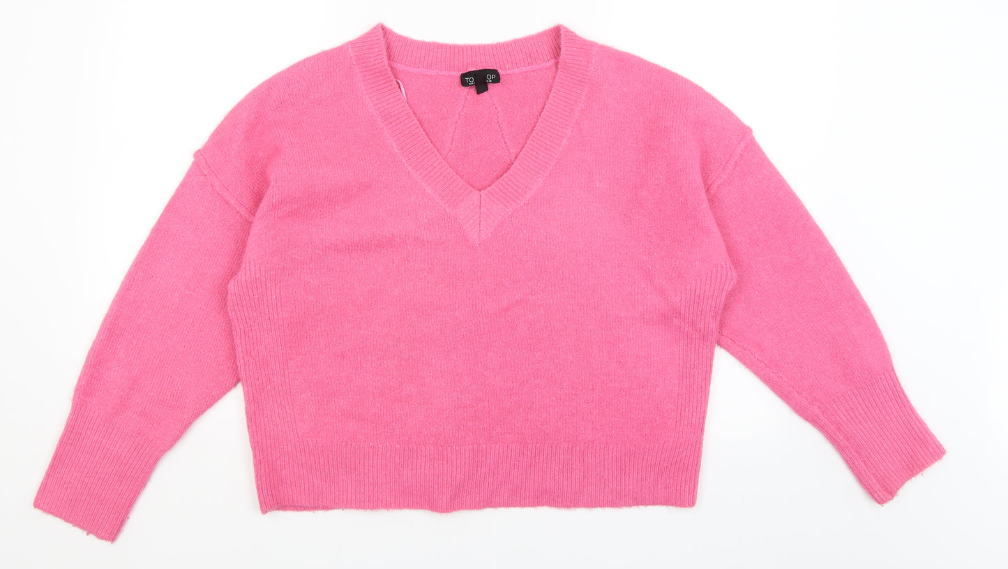 Topshop Womens Pink   Pullover Jumper Size 10