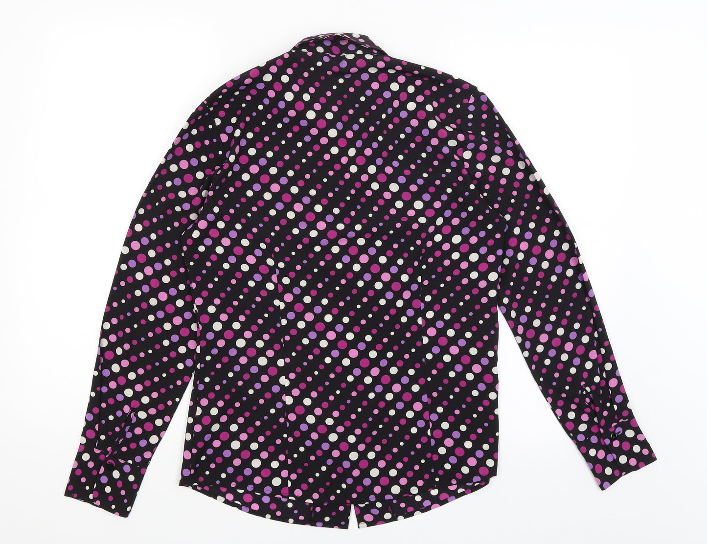 NEXT Womens Purple Polka Dot  Basic Button-Up Size 10