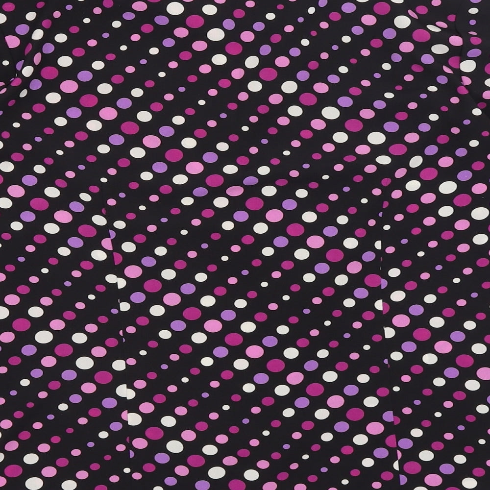 NEXT Womens Purple Polka Dot  Basic Button-Up Size 10