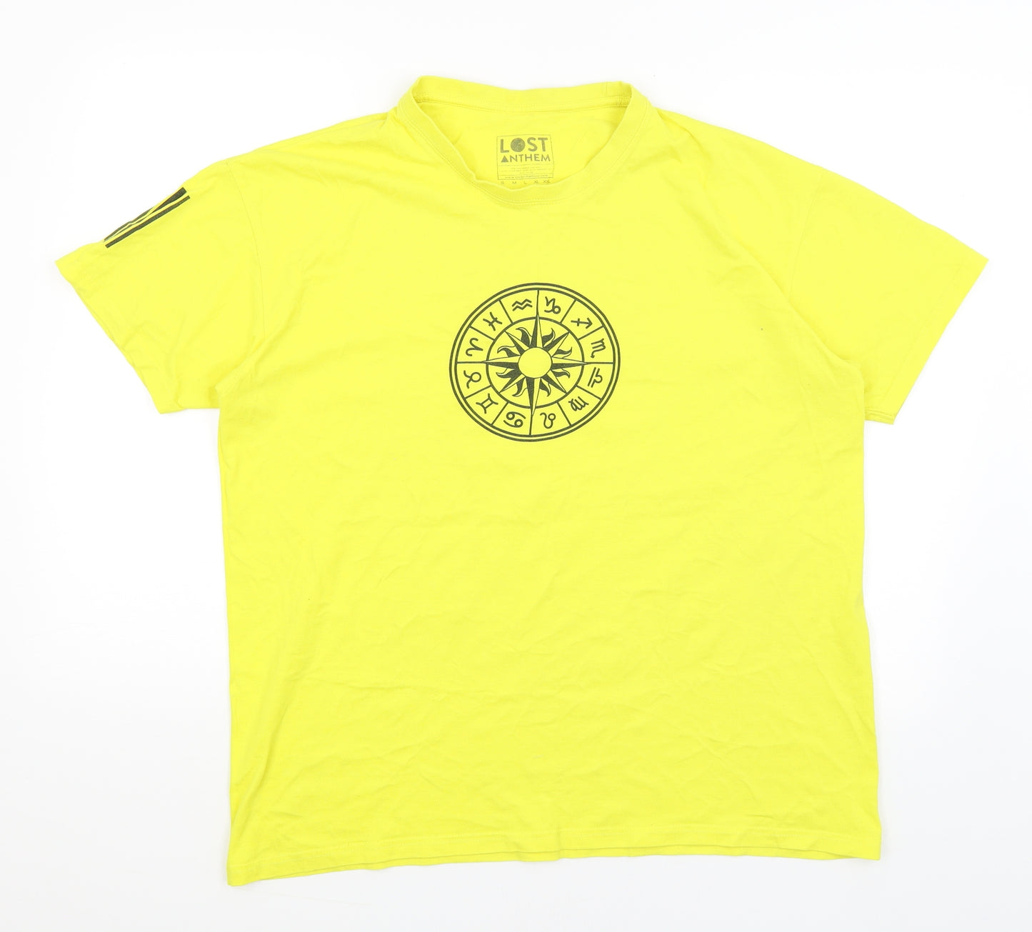 Lost Anthem Mens Yellow    T-Shirt Size XL