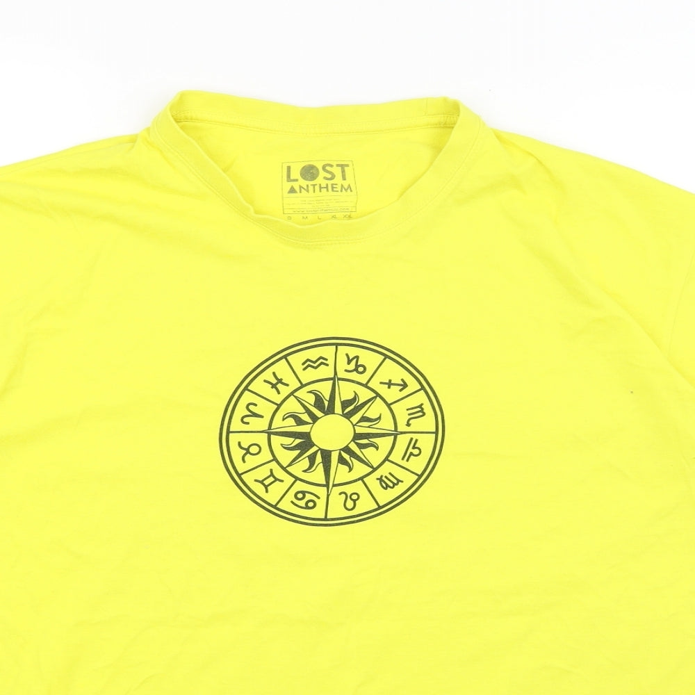 Lost Anthem Mens Yellow    T-Shirt Size XL