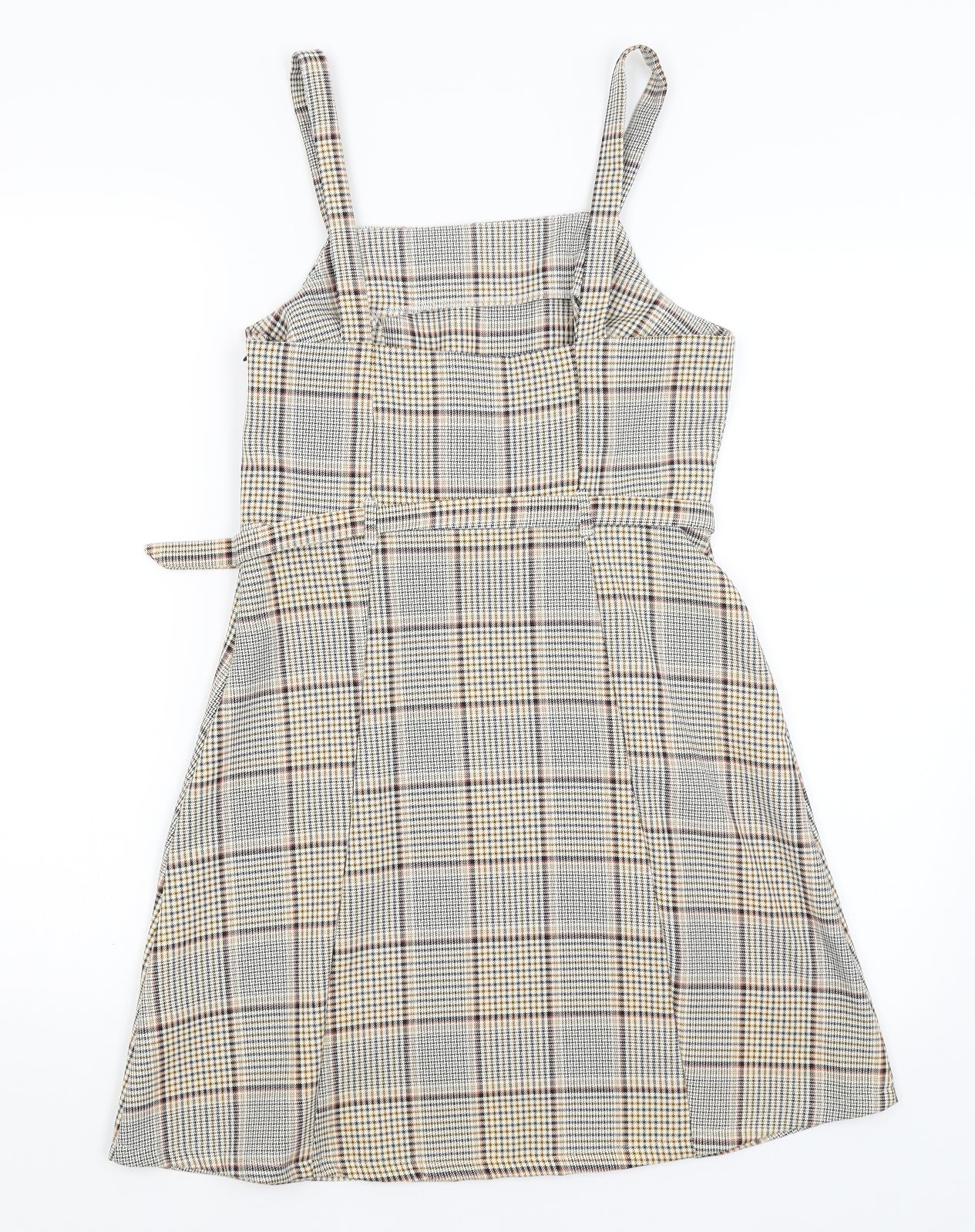 Primark Womens Beige Plaid  Fit & Flare  Size 8