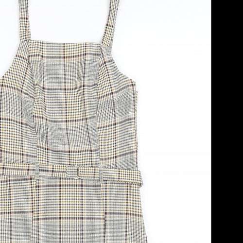 Primark Womens Beige Plaid  Fit & Flare  Size 8