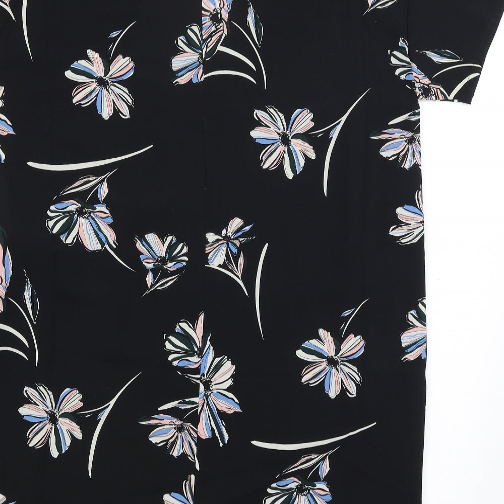 Great Plains Womens Black Floral  Basic Blouse Size M