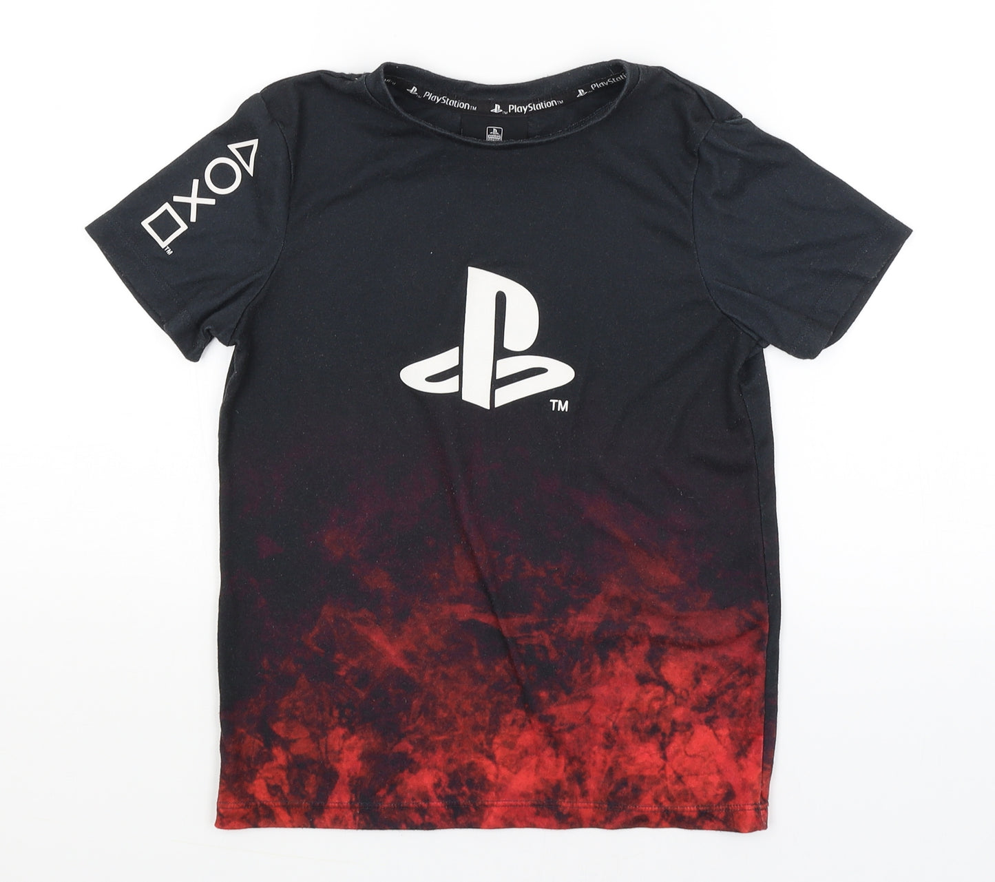 George Boys Black   Basic T-Shirt Size 9-10 Years  - Playstation