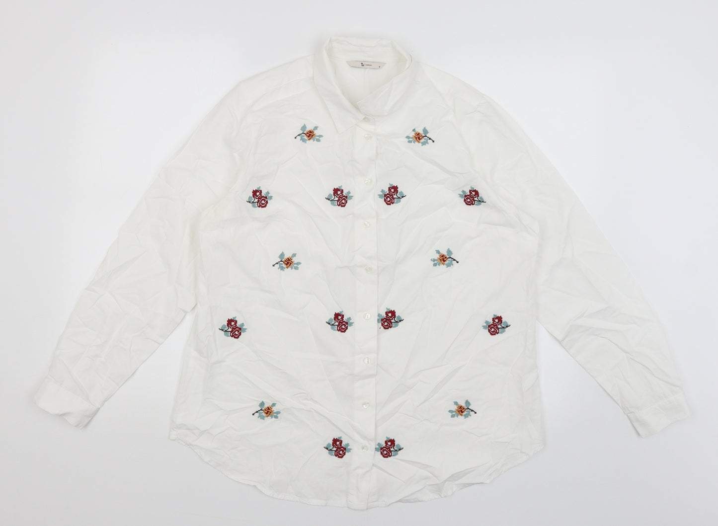 TU Womens White   Basic Button-Up Size 16