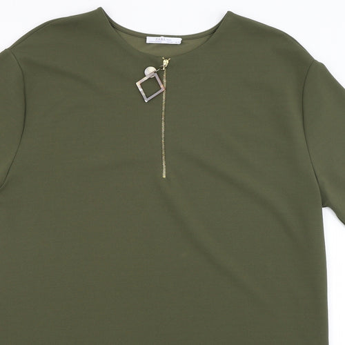 Zara Womens Green   Tunic T-Shirt Size L