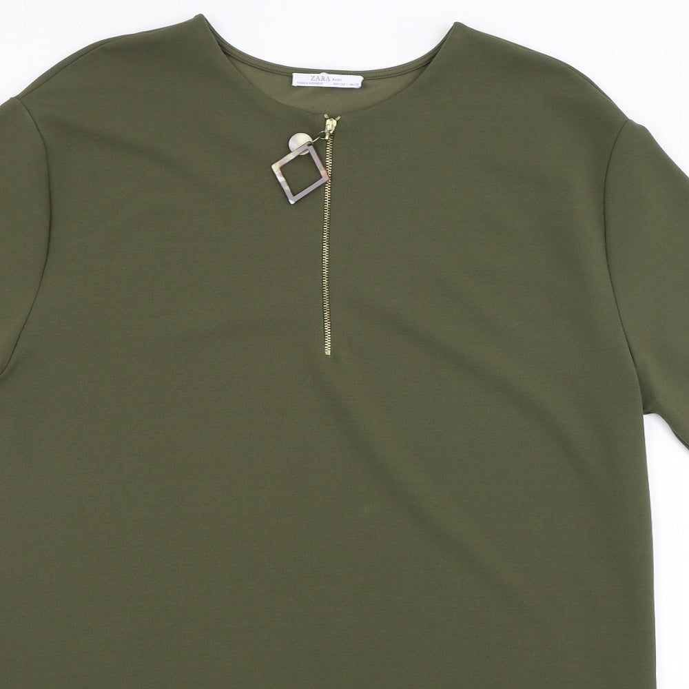 Zara Womens Green   Tunic T-Shirt Size L