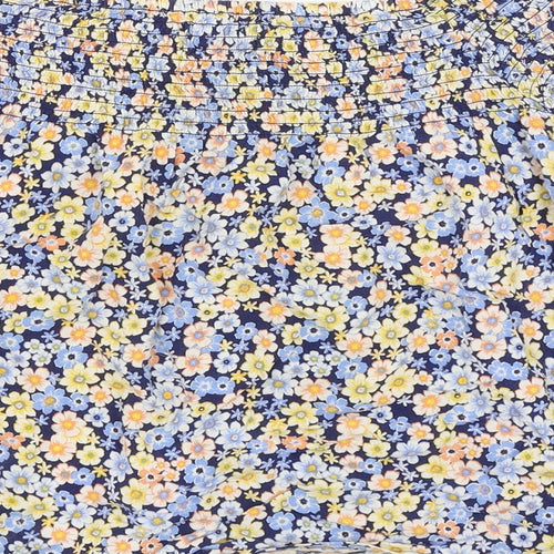 New Look Womens Blue Floral  Basic Blouse Size 12