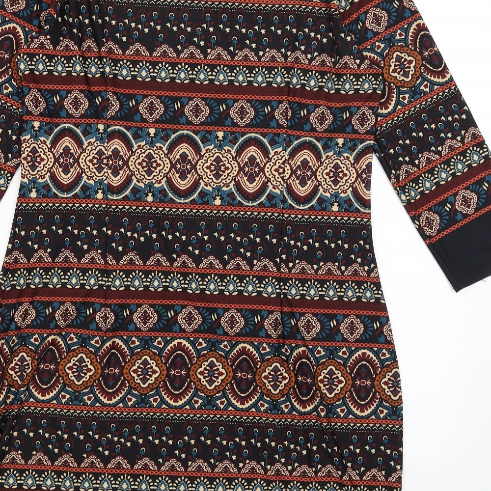 Atmosphere Womens Blue Paisley  T-Shirt Dress  Size 14