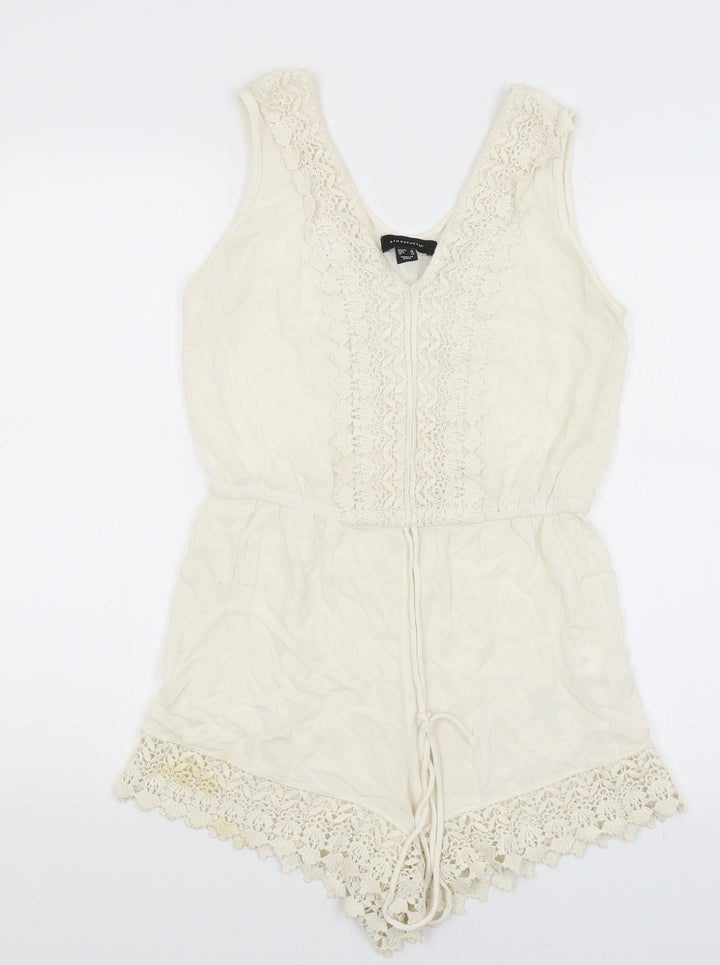 Atmophere Womens Ivory   Playsuit One-Piece Size 10