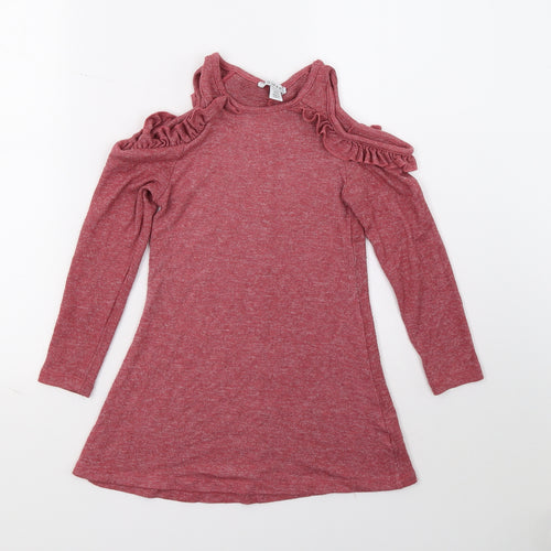 Primark Girls Red   Basic T-Shirt Size 7-8 Years