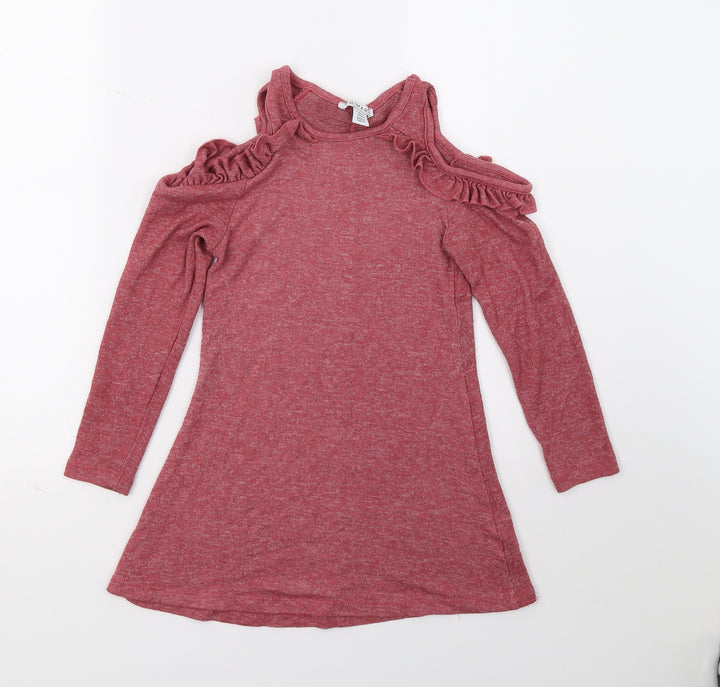 Primark Girls Red   Basic T-Shirt Size 7-8 Years