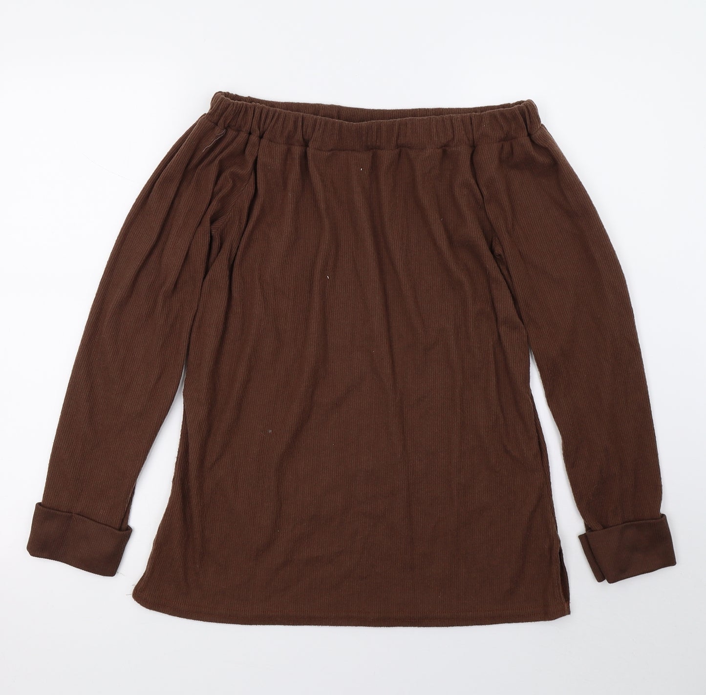 PRETTYLITTLETHING Womens Brown   Basic T-Shirt Size 10