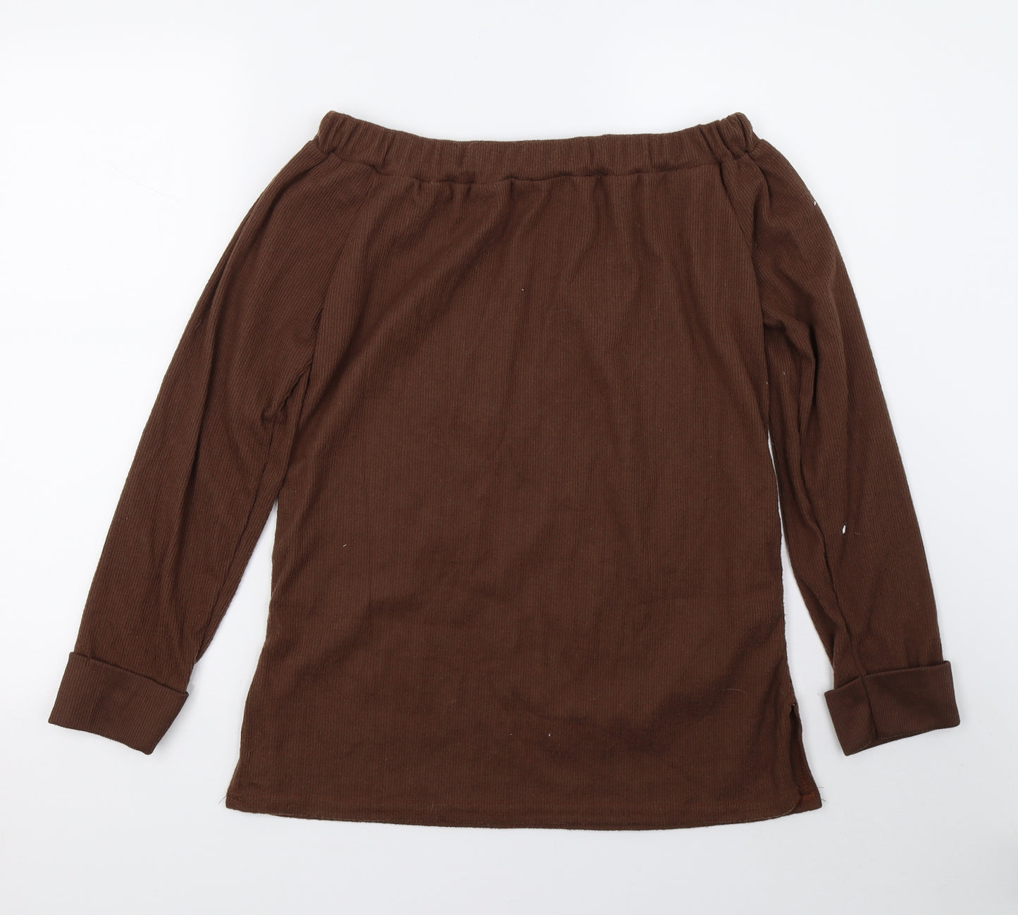 PRETTYLITTLETHING Womens Brown   Basic T-Shirt Size 10