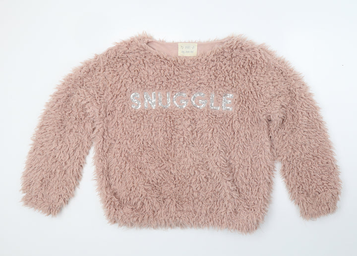 F&F Womens Pink Pullover Jumper Size S