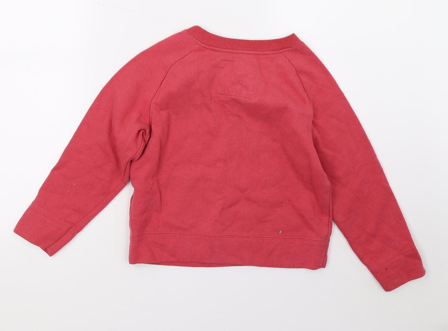 Preworn Girls Red   Pullover Jumper Size 6 Years