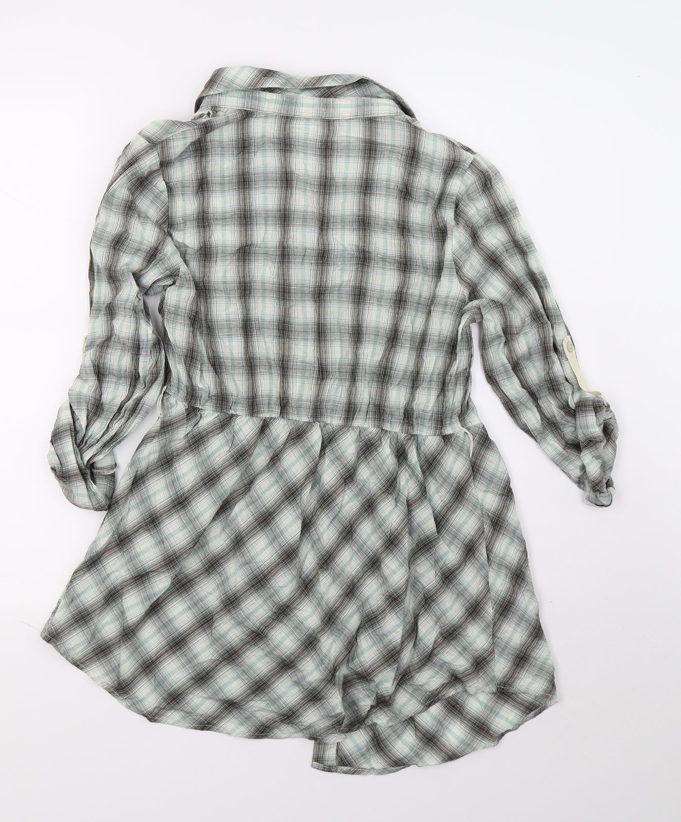 Mamas  Womens Green Check  Basic Button-Up Size 10