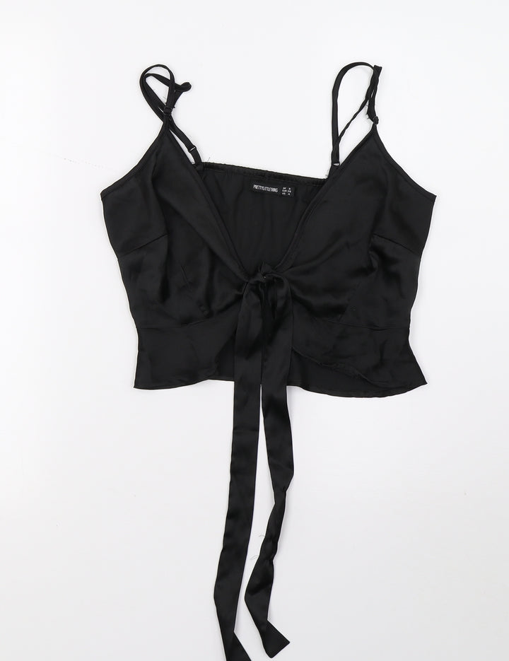 PRETTYLITTLETHING Womens Black   Basic T-Shirt Size 8