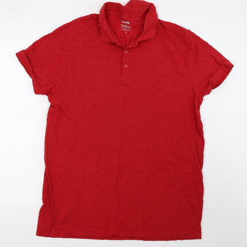 George Mens Red    Polo Size L