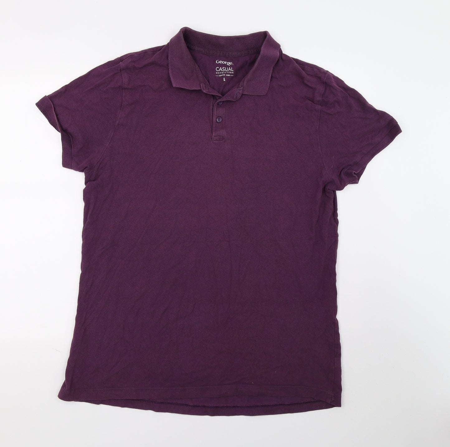 George Mens Purple    Polo Size L