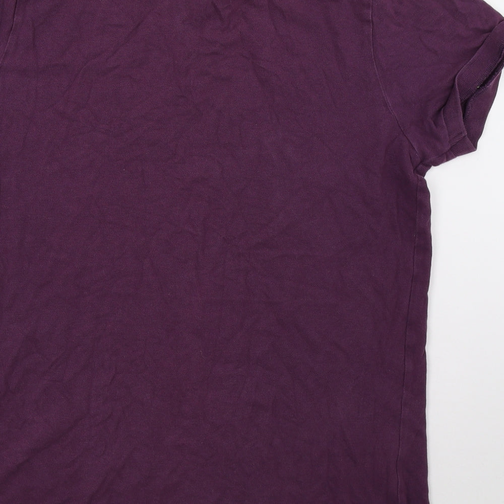 George Mens Purple    Polo Size L
