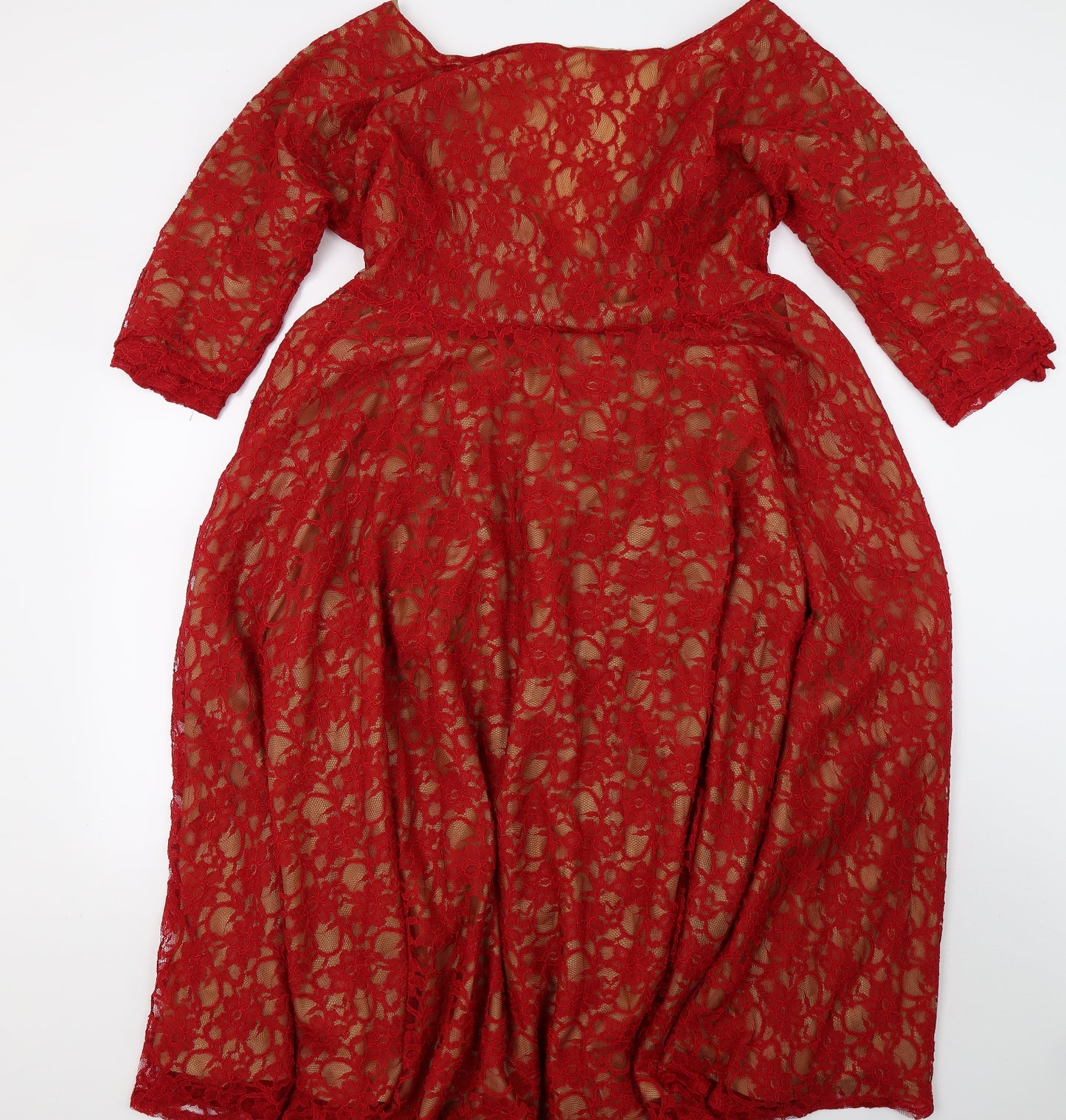 Boo coulture Womens Red   A-Line  Size L