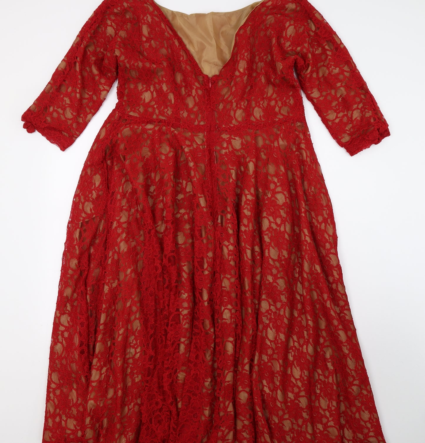 Boo coulture Womens Red   A-Line  Size L