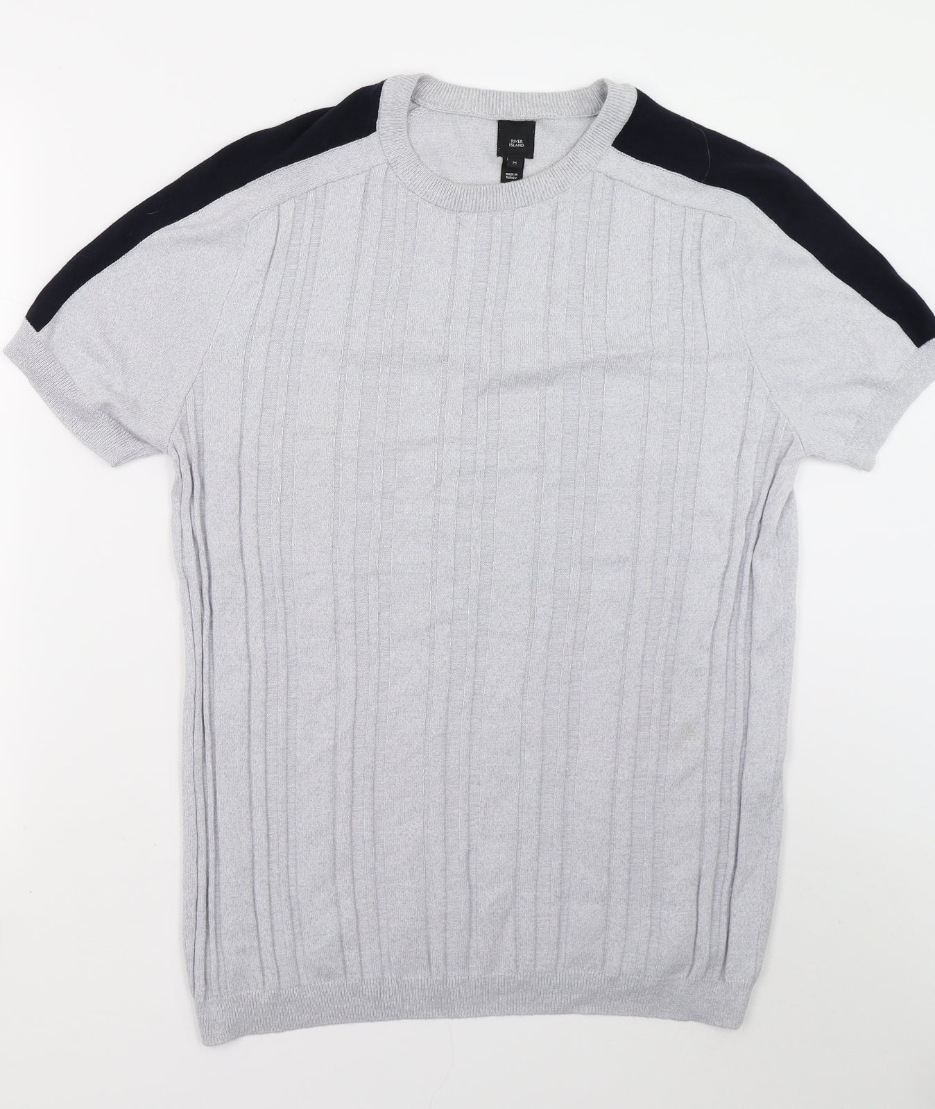 River Island Mens Grey    T-Shirt Size M