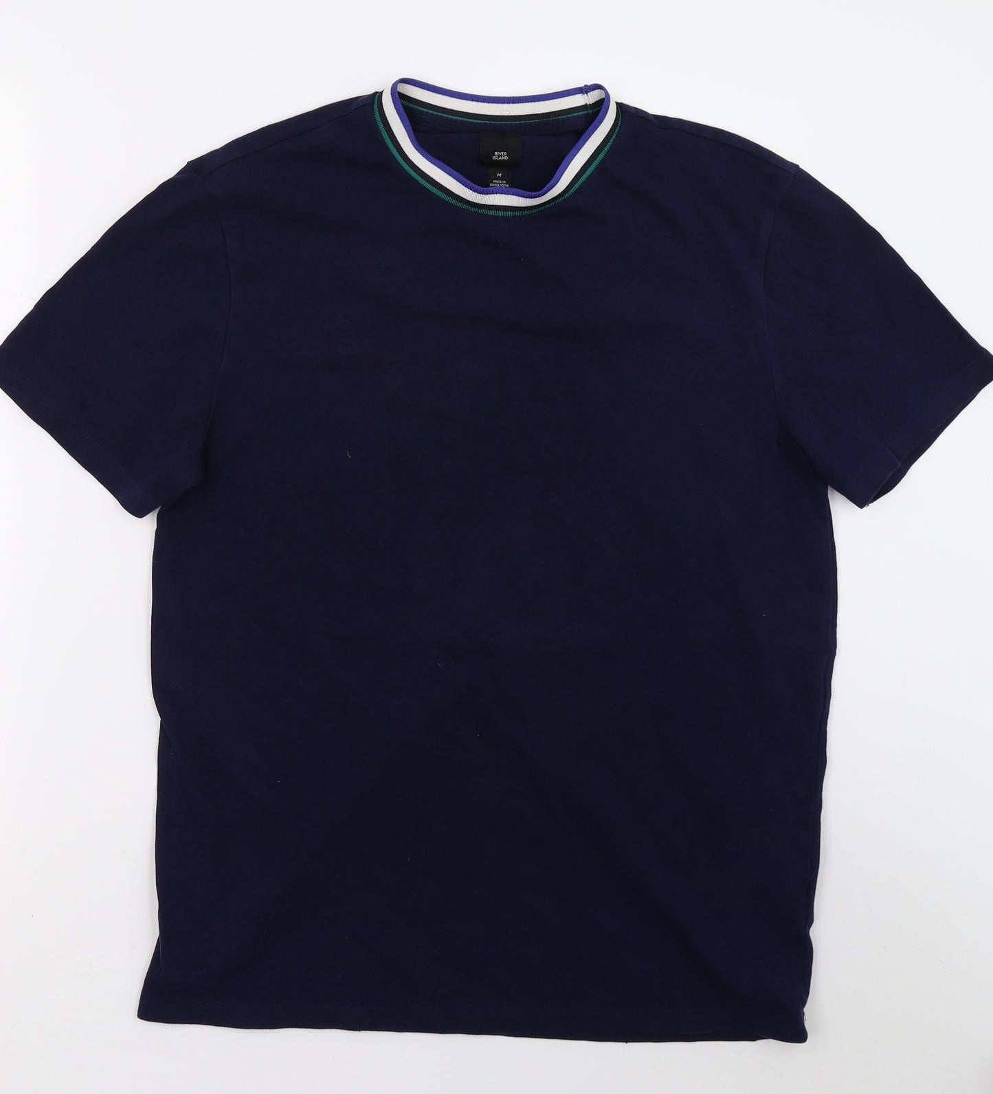River Island Mens Blue    T-Shirt Size M