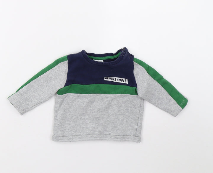 Fred & flo Boys Grey   Pullover Jumper Size 3-6 Months