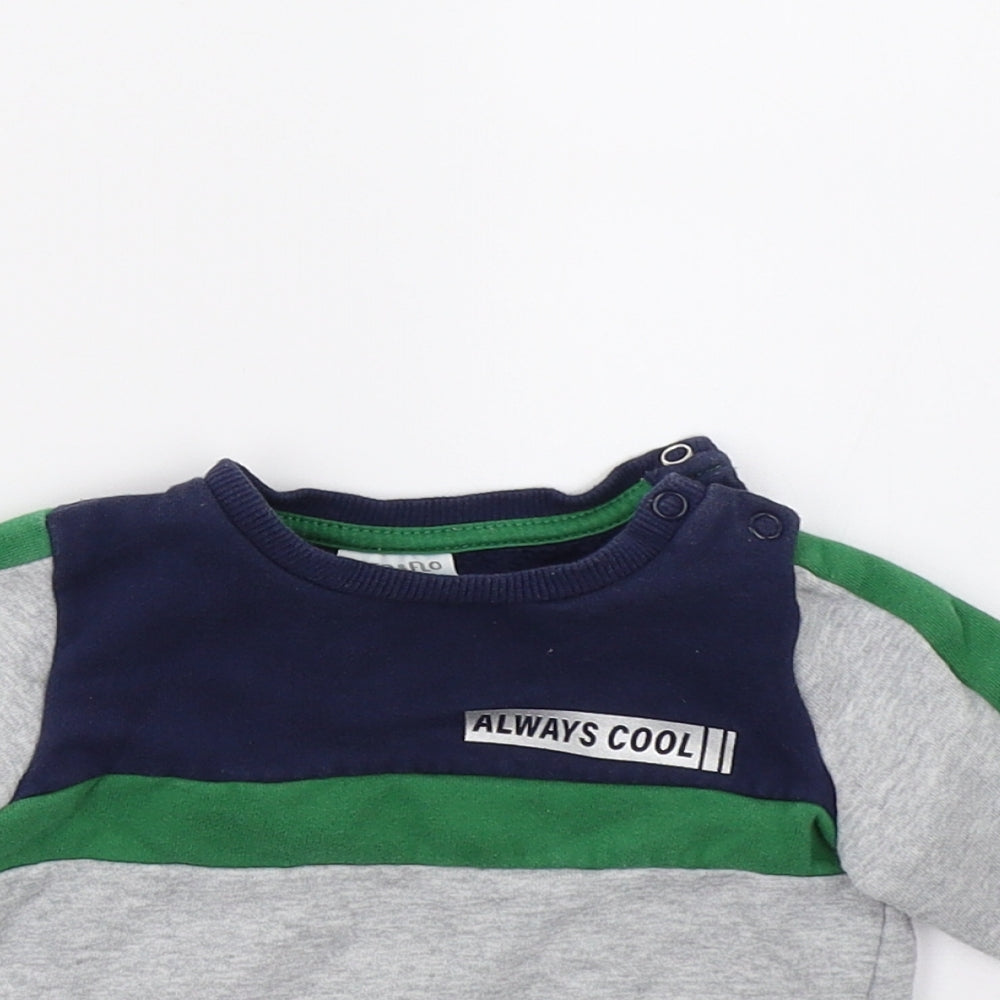 Fred & flo Boys Grey   Pullover Jumper Size 3-6 Months