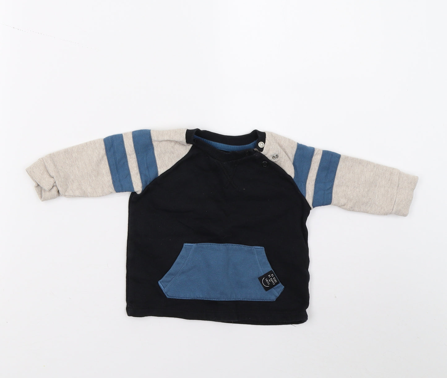 Fred & flo Boys Black   Pullover Jumper Size 3-6 Months