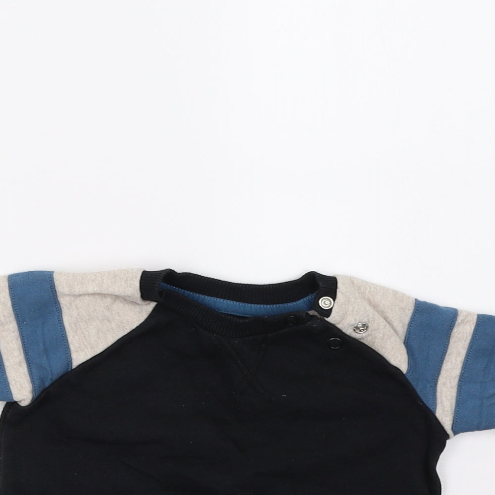 Fred & flo Boys Black   Pullover Jumper Size 3-6 Months