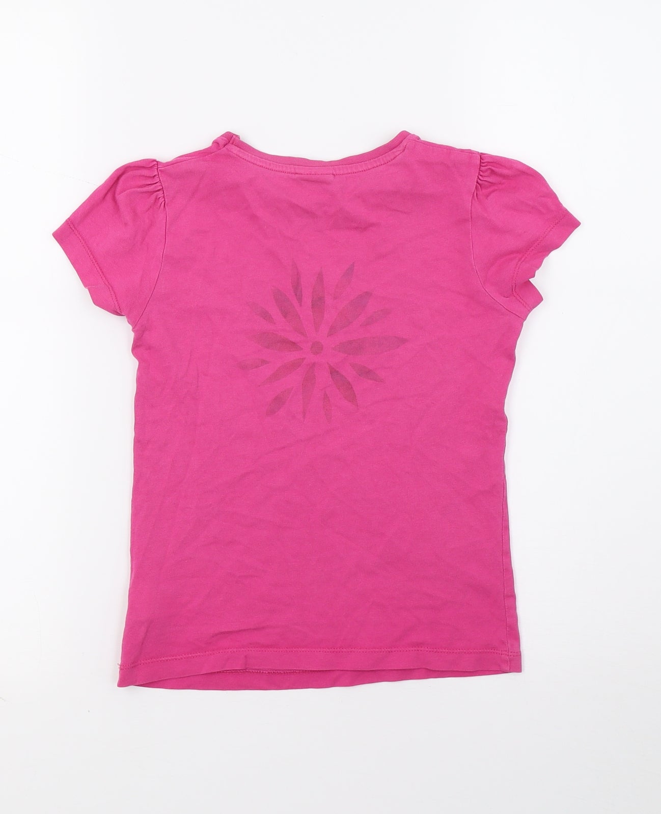Disney Girls Pink   Basic T-Shirt Size 7-8 Years