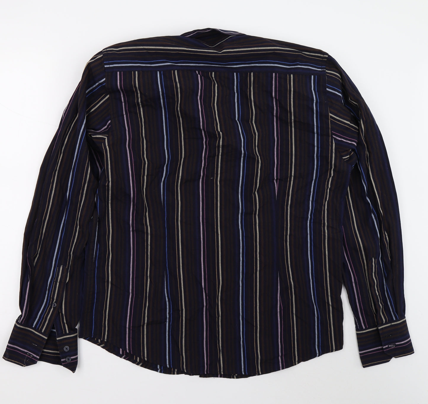 Cedar Wood State Mens Blue Striped   Button-Up Size L