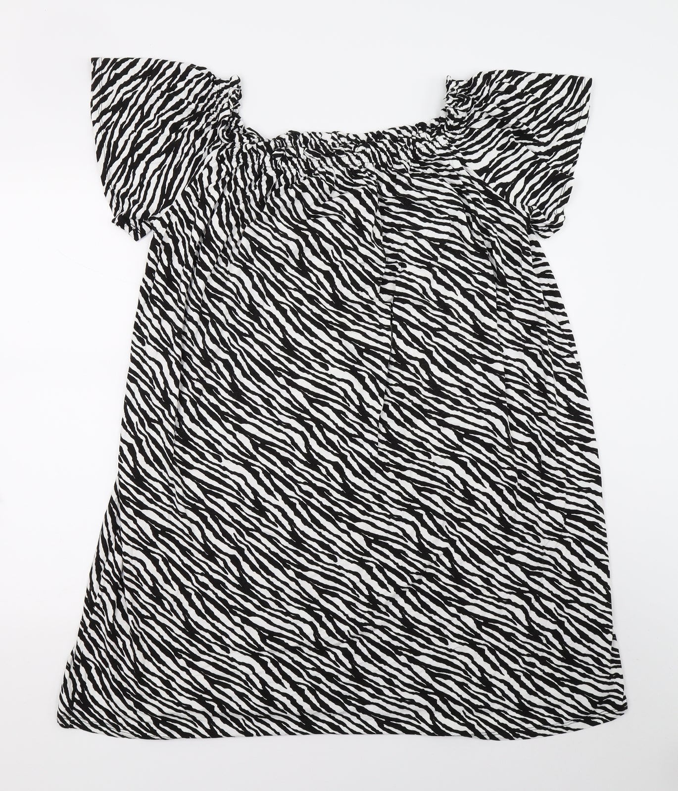 George Womens White Animal Print  Basic Blouse Size 20