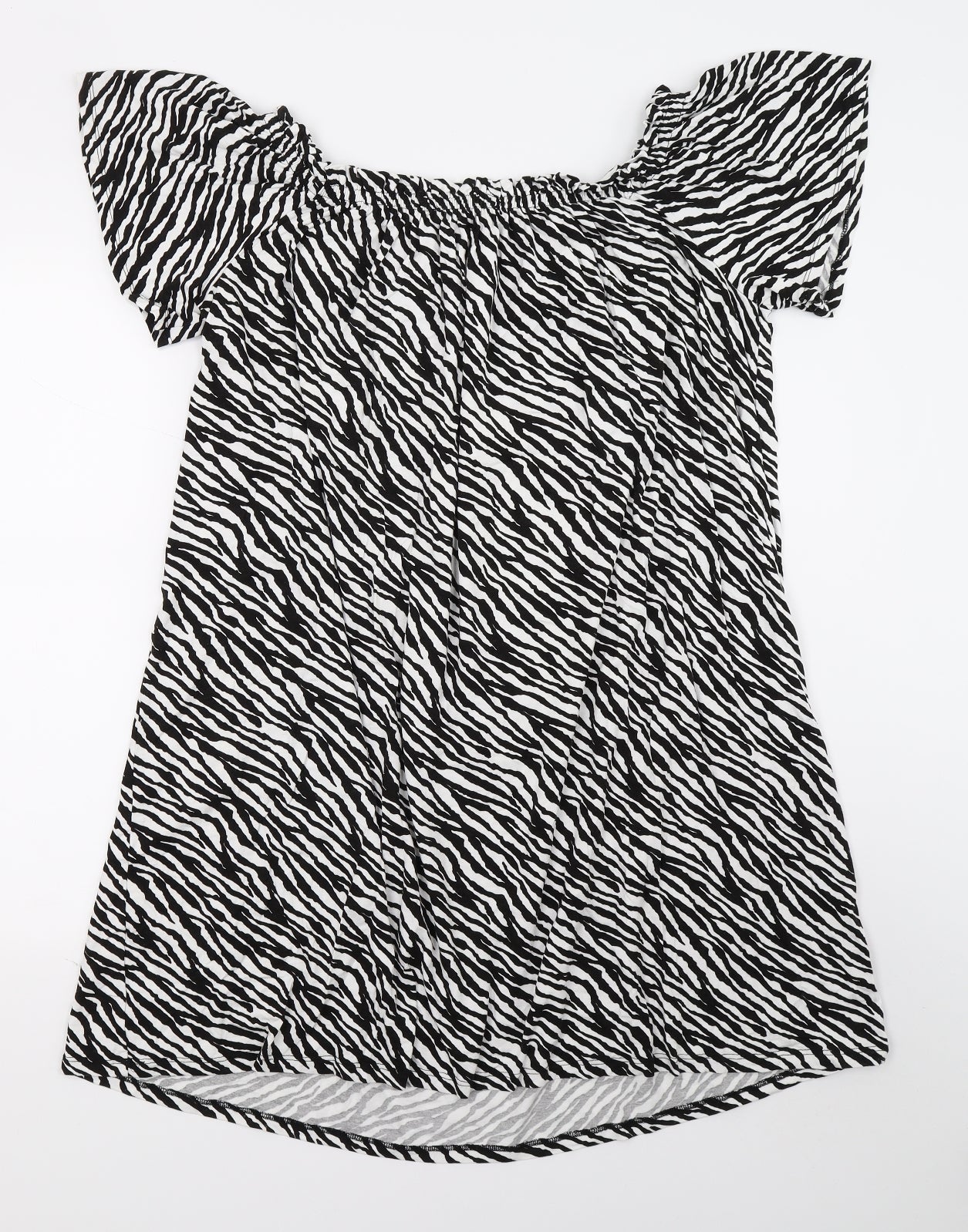 George Womens White Animal Print  Basic Blouse Size 20