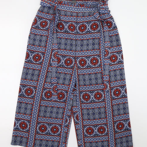 Primark Womens Blue Paisley  Trousers  Size 10 L22 in