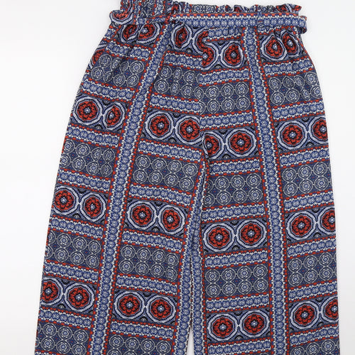 Primark Womens Blue Paisley  Trousers  Size 10 L22 in