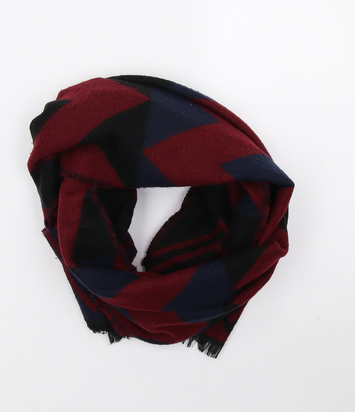 Preworn Womens Red Geometric   Scarf