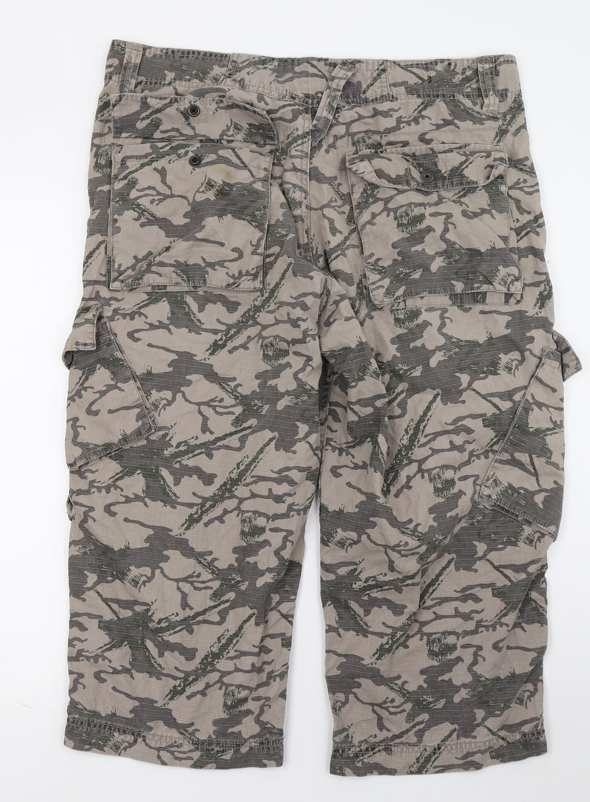 George Mens Green Camouflage  Cargo Trousers Size 36